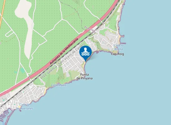 Map of PLAYA DEL CAP ROIG PM1
