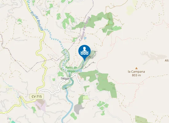 Map of Ba?Os Rio Algar Callosa D'en Sarri? Pm1