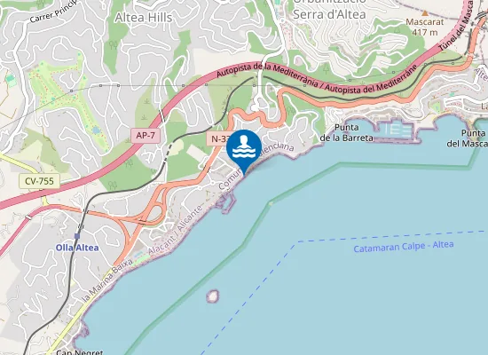 Map of PLAYA DE LA SOLSIDA PM1