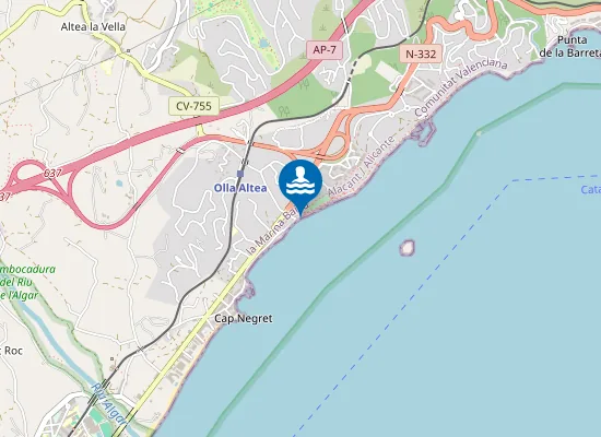 Map of PLAYA DE L'OLLA PM1
