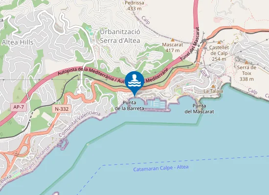 Map of PLAYA DE LA BARRETA PM1