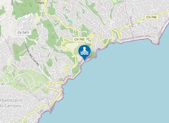 Map of PLAYA DE LA LLOBELLA PM1