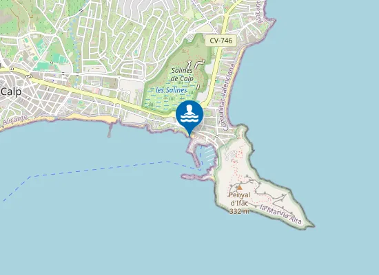 Map of PLAYA DE CANTAL ROIG PM1