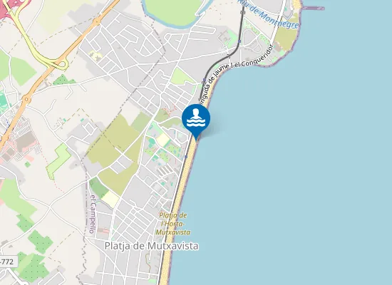 Map of PLAYA DE MUTXAVISTA PM1