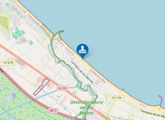 Map of PLAYA DE LES DEVESES PM2