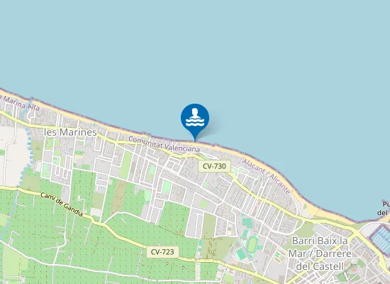 Map of PLAYA DE LES MARINES PM3