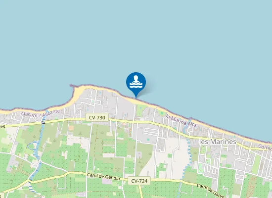 Map of PLAYA DE LES BOVETES PM1