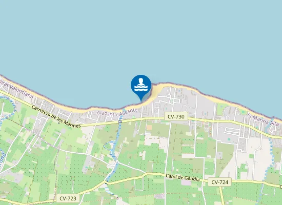 Map of PLAYA DELS MOLINS PM1