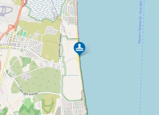 Map of PLAYA DE L'ALTET PM1