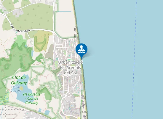 Map of PLAYA DELS ARENALS DEL SOL PM1
