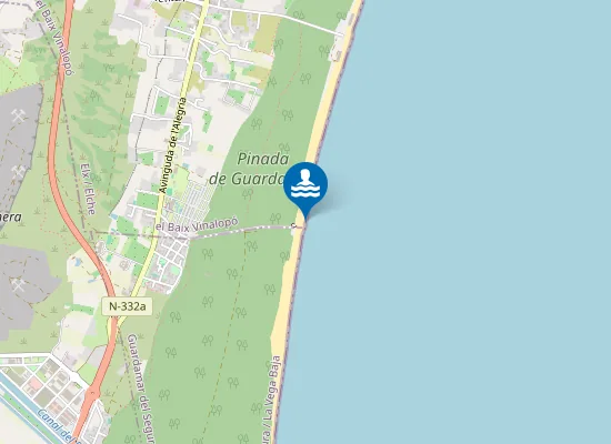 Map of PLAYA LES PESQUERES-EL REBOLLO PM1