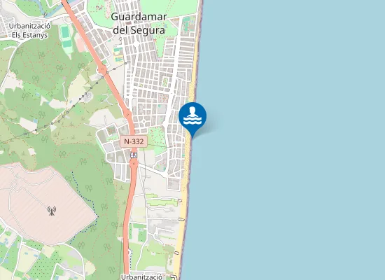Map of PLAYA DE LA ROQUETA PM1