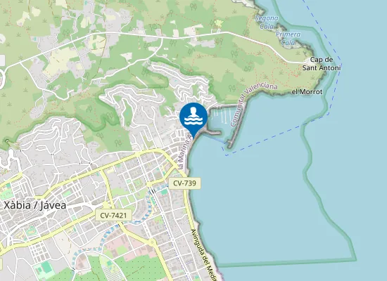 Map of PLAYA DE LA GRAVA PM1