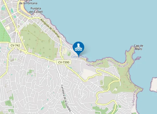 Map of PLAYA DE LA CALA BLANCA PM1