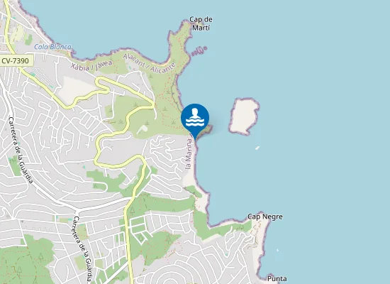 Map of PLAYA LA BARRACA-EL PORTITXOL PM1