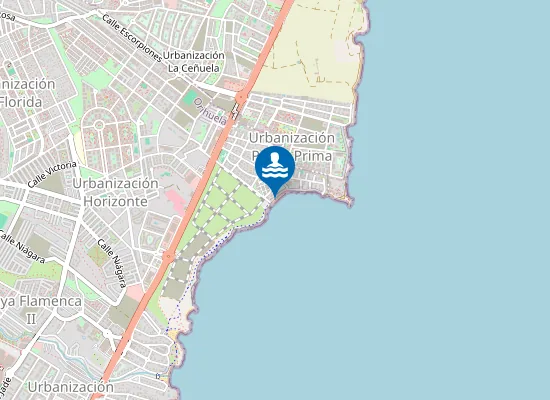 Map of PLAYA DE PUNTA PRIMA PM1