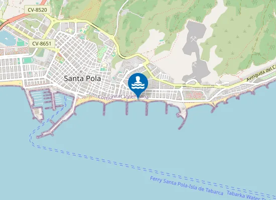 Map of PLAYA DE CALAS DE SANTIAGO BERNABEU PM1