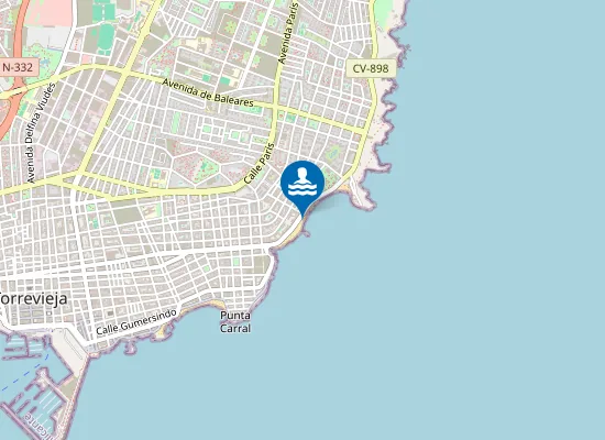 Map of PLAYA DE LOS LOCOS PM1