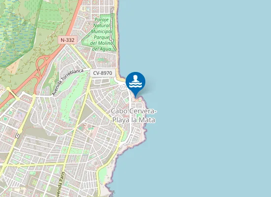 Map of PLAYA DE CABO CERBERA PM1