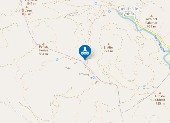 Map of PISCINA FLUVIAL RIO AYODAR FUENTES DE AY DAR PM1