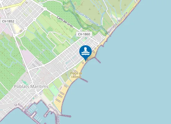 Map of PLAYA DE MALVARROSA PM1