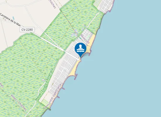 Map of PLAYA DE LES CASES PM1