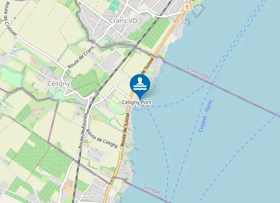 Map of Céligny Plage