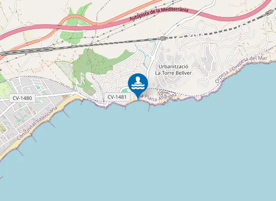 Map of PLATGETES DE BELLVER PM1