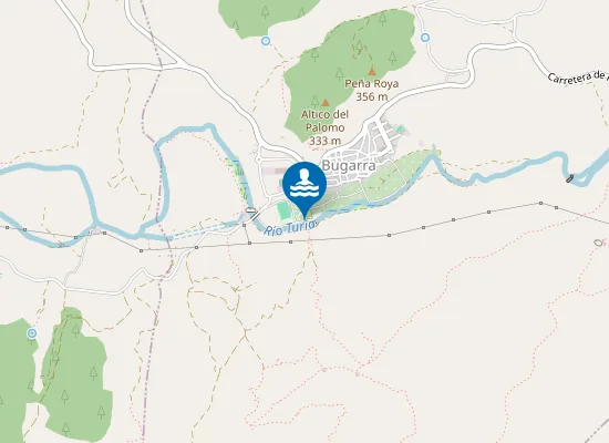 Map of PISCINA FLUVIAL RIO TURIA BUGARRA PM1