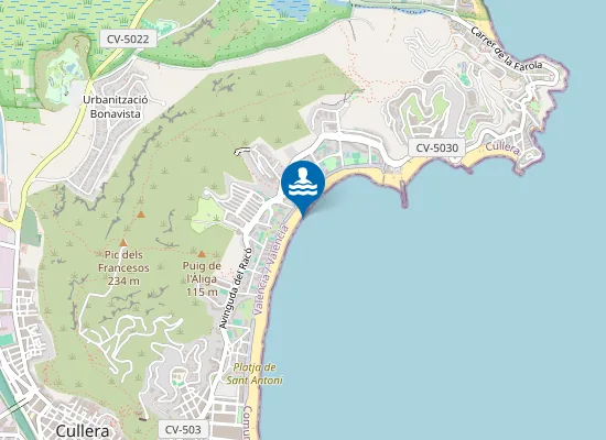 Map of PLAYA DEL RACO PM1