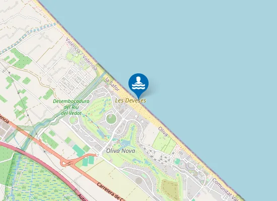 Map of PLAYA DE L'AIGUA MORTA PM1