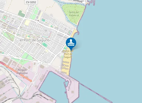 Map of PLAYA DEL PORT DE SAGUNT PM1
