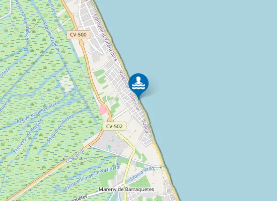 Map of PLAYA DE LES PALMERETES PM1