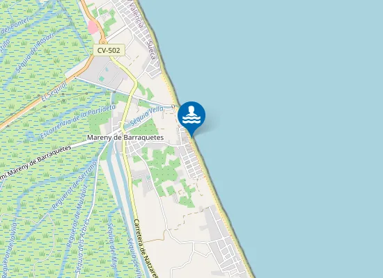 Map of PLAYA MARENY DE BARRAQUETES PM1
