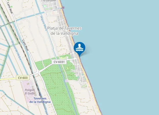 Map of PLAYA TAVERNES DE LA VALLDIGNA PM1