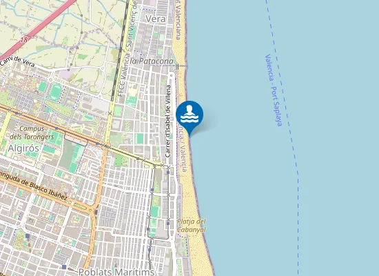 Map of PLAYA DE LA MALVA-ROSA PM1