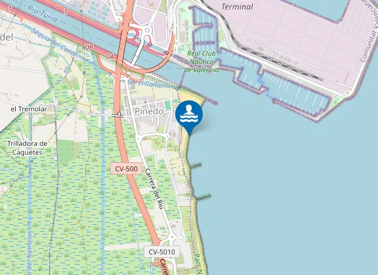 Map of PLAYA DE PINEDO PM1