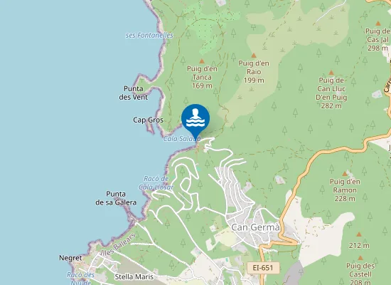 Map of PLAYA CALA SALADA PM1