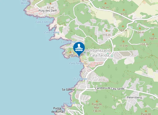 Map of PLAYA CALA TARIDA PM2