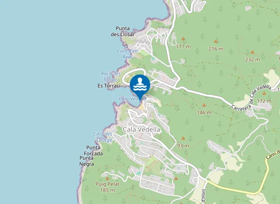 Map of PLAYA CALA VADELLA PM1