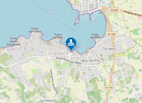 Map of PLAYA BADIA SANT ANTONI PM1