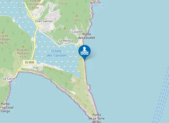 Map of PLAYA ES CAVALLET PM1