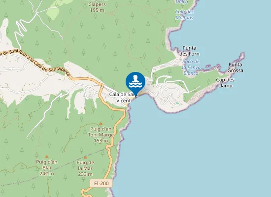 Map of PLAYA CALA SANT VICENT PM1