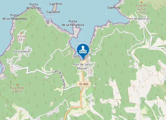 Map of PLAYA PORT SANT MIQUEL PM1
