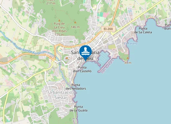 Map of PLAYA DE SANTA EUL?RIA PM1