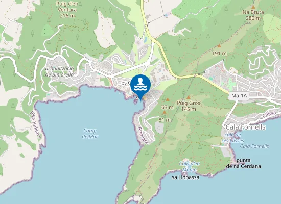 Map of PLAYA CAMP DE MAR PM1