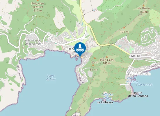 Map of PLAYA CAMP DE MAR PM2