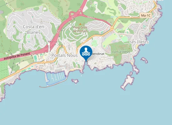 Map of PLAYA DE PORTALS NOUS PM1