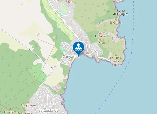Map of PLAYA CANYAMEL PM1