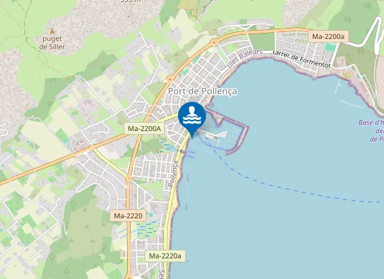 Map of PLAYA DELS TAMARELLS (PORT DE POLLEN?A) PM1